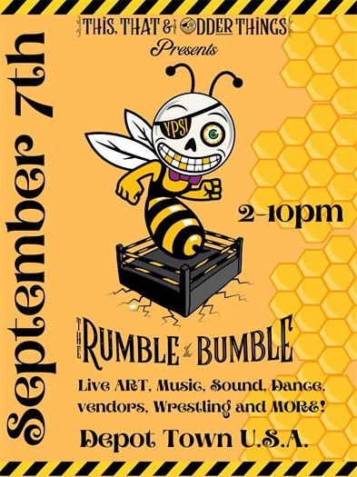This&nbsp;Rumble of the Bumble is a free environmental,&nbsp;community-driven&nbsp;event promoting&nbsp;Ypsilanti businesses and artists, featuring&nbsp;live professional wrestling, interactive education stations, a childrens vending market and learning center, and more buzzing activities!