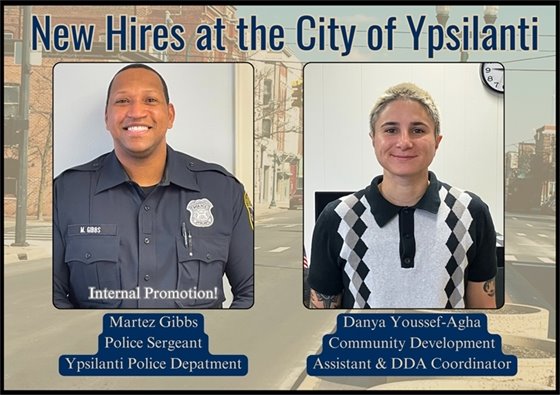 Sergeant Martez Gibbs (Internal Promotion) & Danya Youssef-Agha, Community Development Assistant and DDA Coordinator
