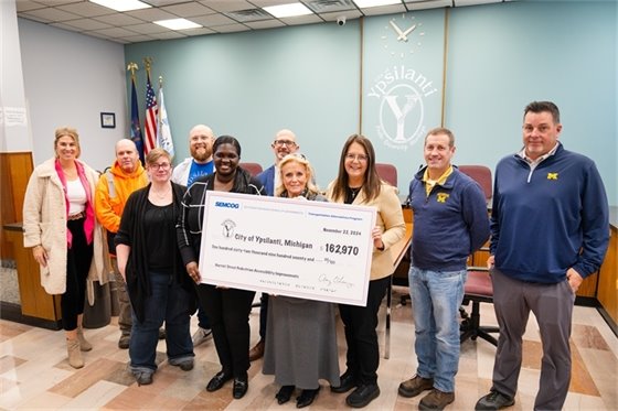 Photo of SEMCOG Awarding Grant to Ypsilanti