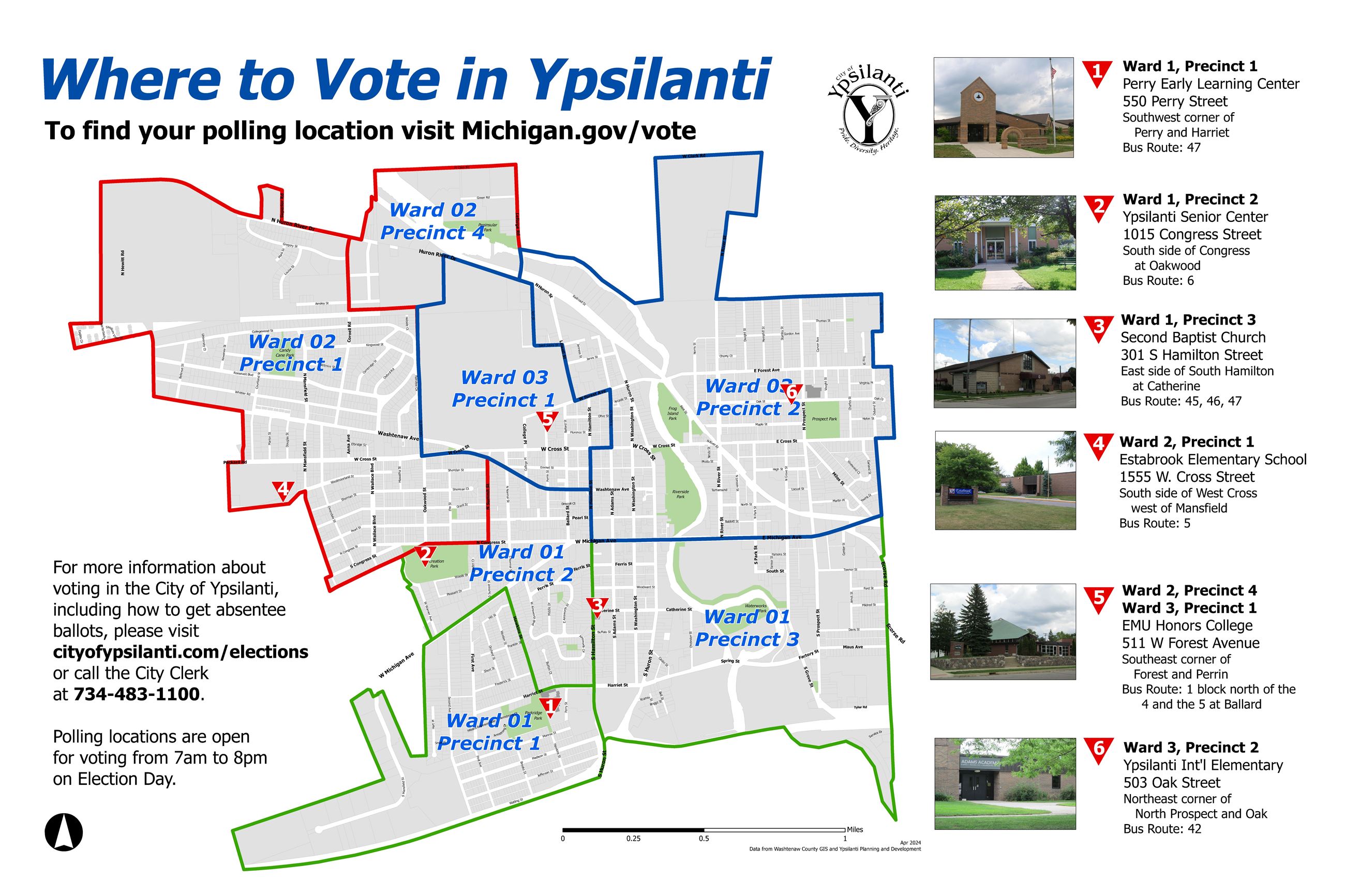 Ypsilanti Voting Map April 2024